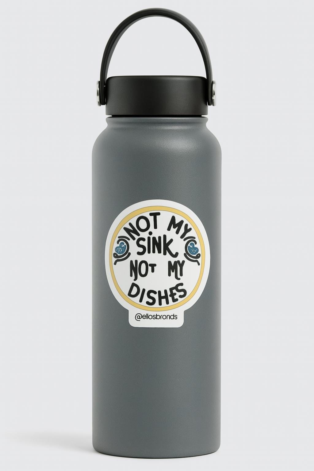 Not My Sink Not My Dishes Sticker – Sassy Die Cut, Empowerment Gift, First Gen, Laptop or Water Bottle Decal Gift for Her, Waterproof Vinyl