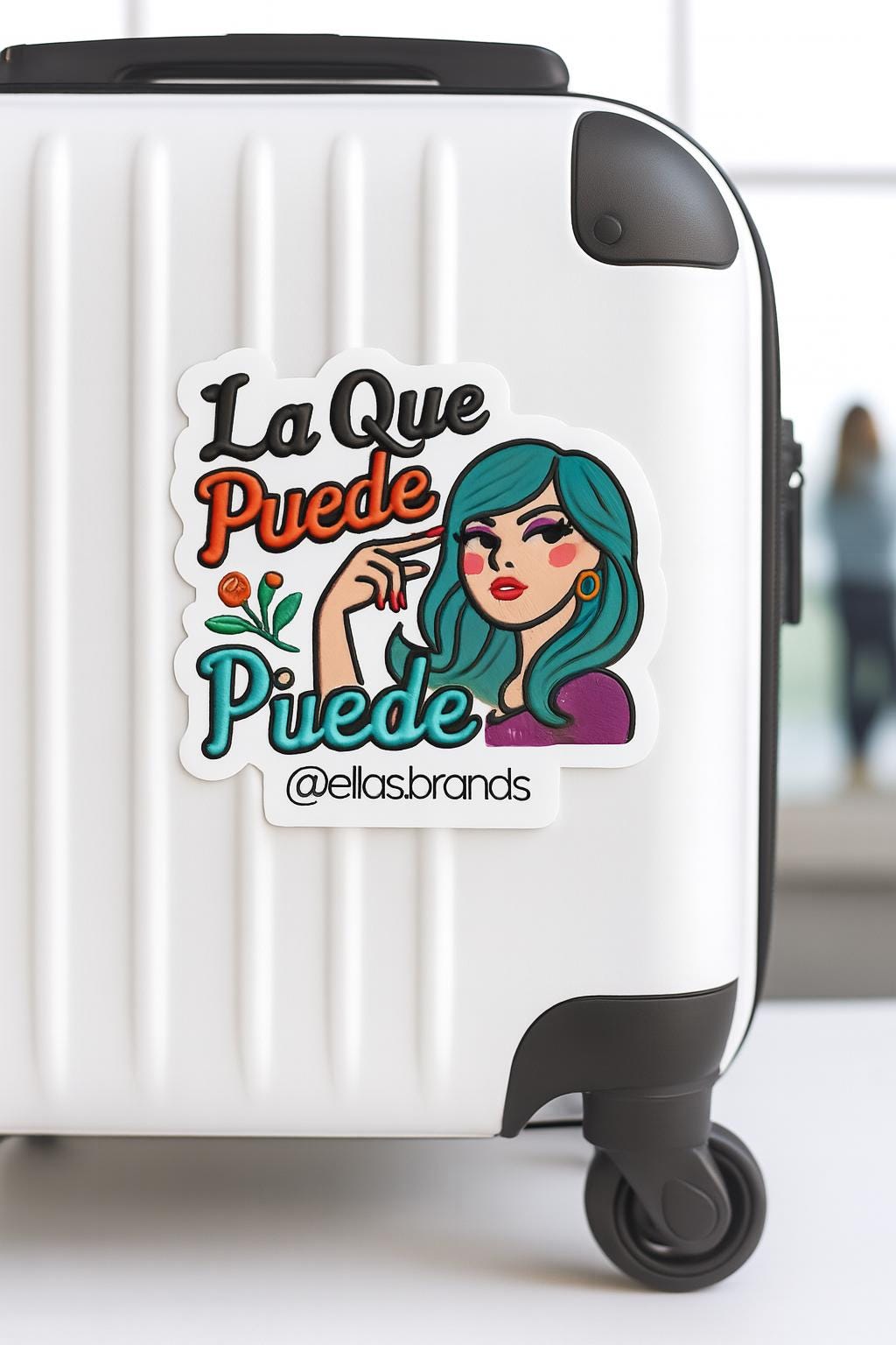 La Que Puede Puede Sticker – Latina Quote Vinyl Decal, Spanish Affirmations for Laptop, Journal, Water Bottle